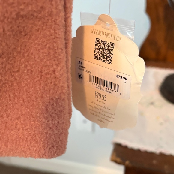 Altar'd State cropped Mauve Teddy Jacket - Picture 4 of 6